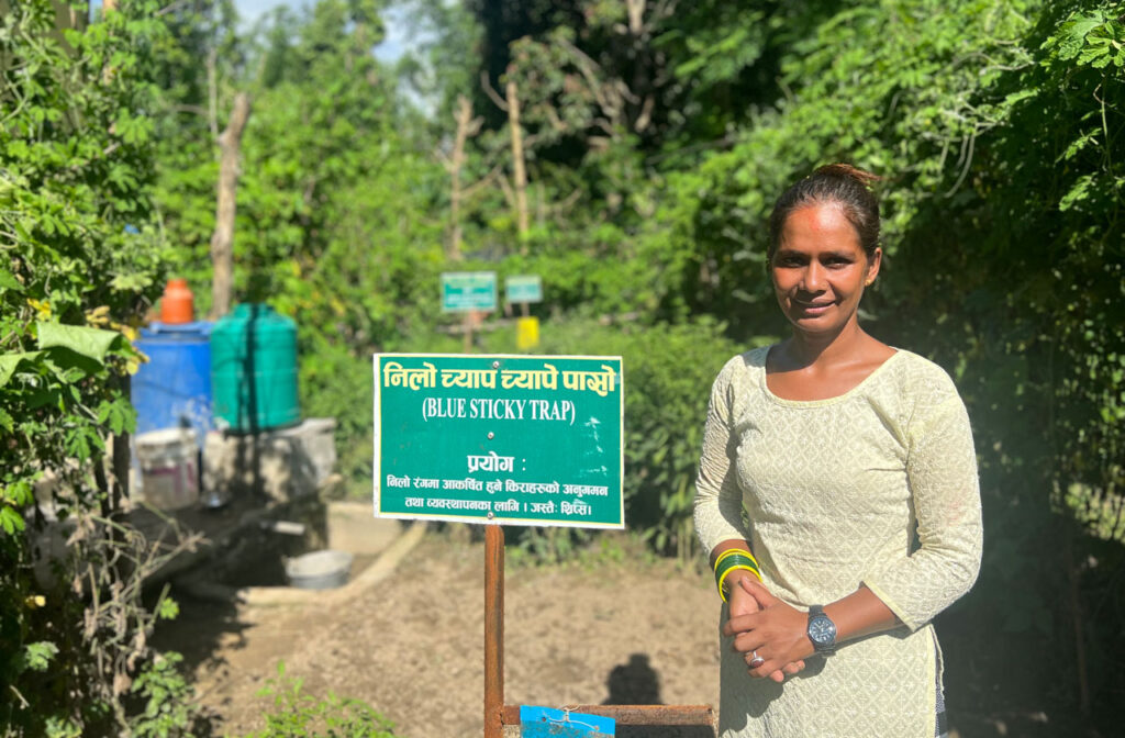 Bindhu Sashi at her farm